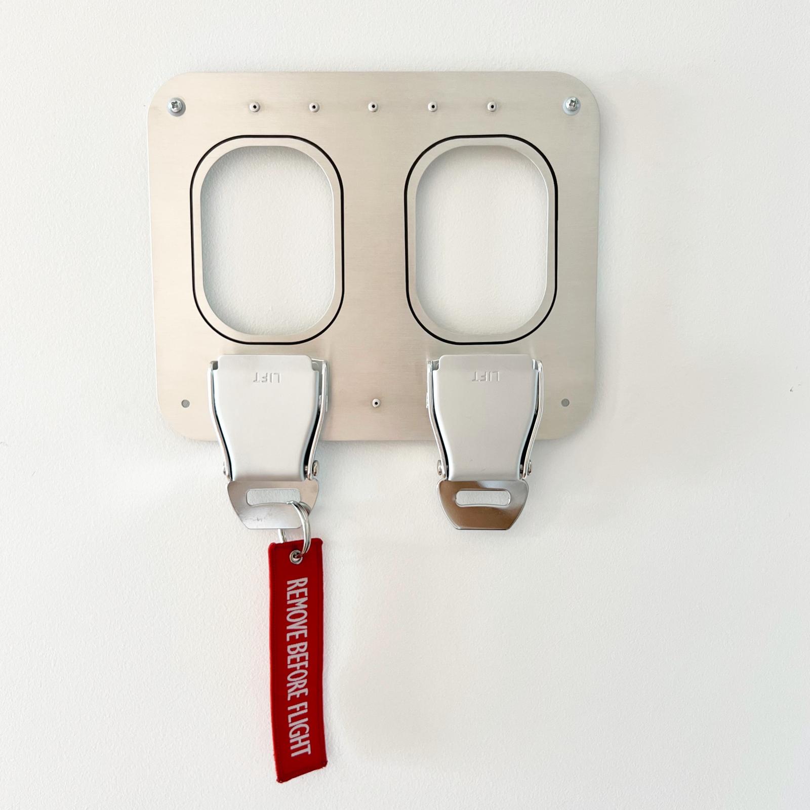 aircraftwindows Key Holder Double Schlüsselbrett 2er Aluminium