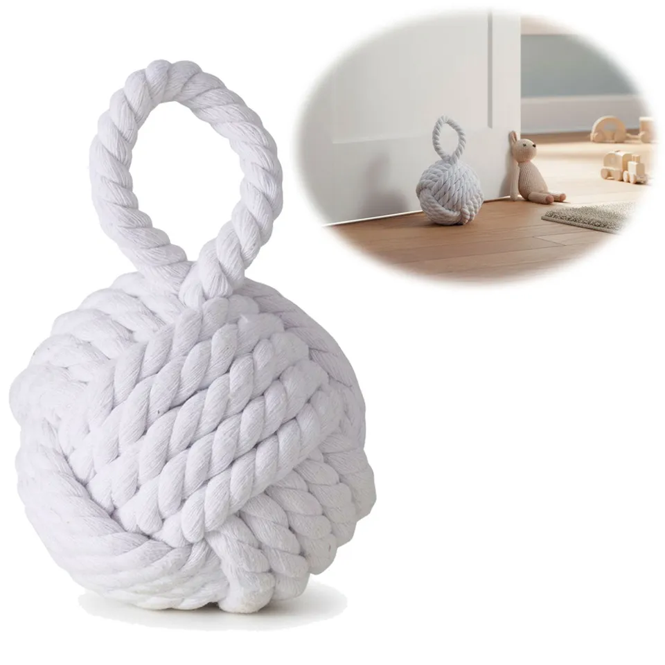 LS-LebenStil Türstopper Malmö Jute Weiß 23cm 1,3kg
