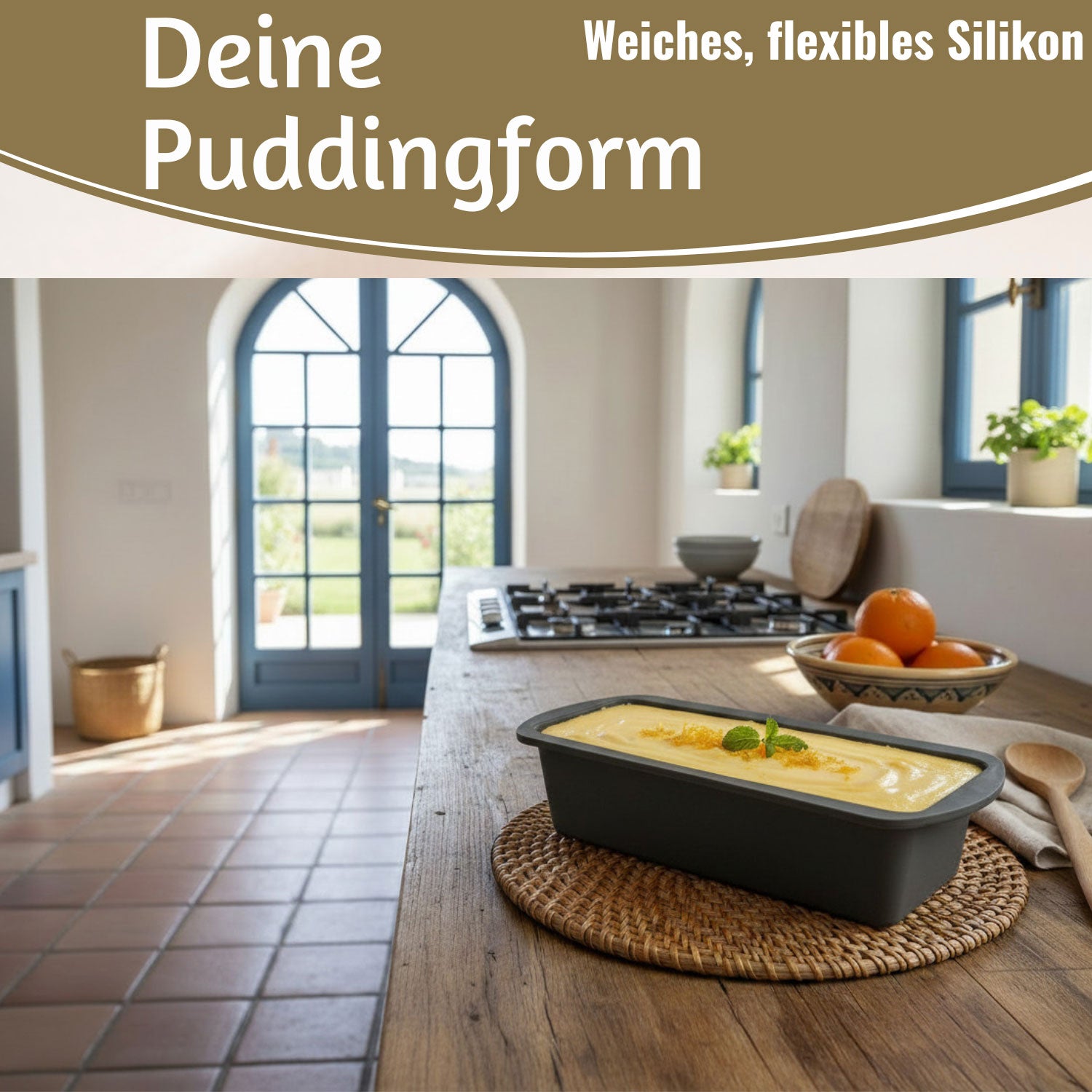 LS-LebenStil Küche & Haushalt Königskuchenform Silikon 25cm 2er