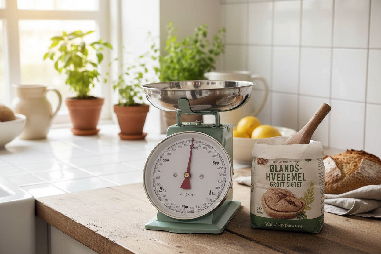 Vintage Küchenwaage Retro Leaf Analog 3kg Edelstahlschale