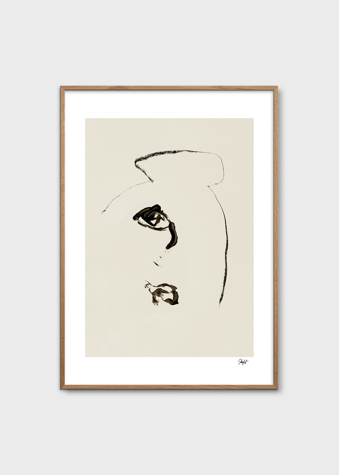The Poster Club L'artiste Française Poster 30x40 beige