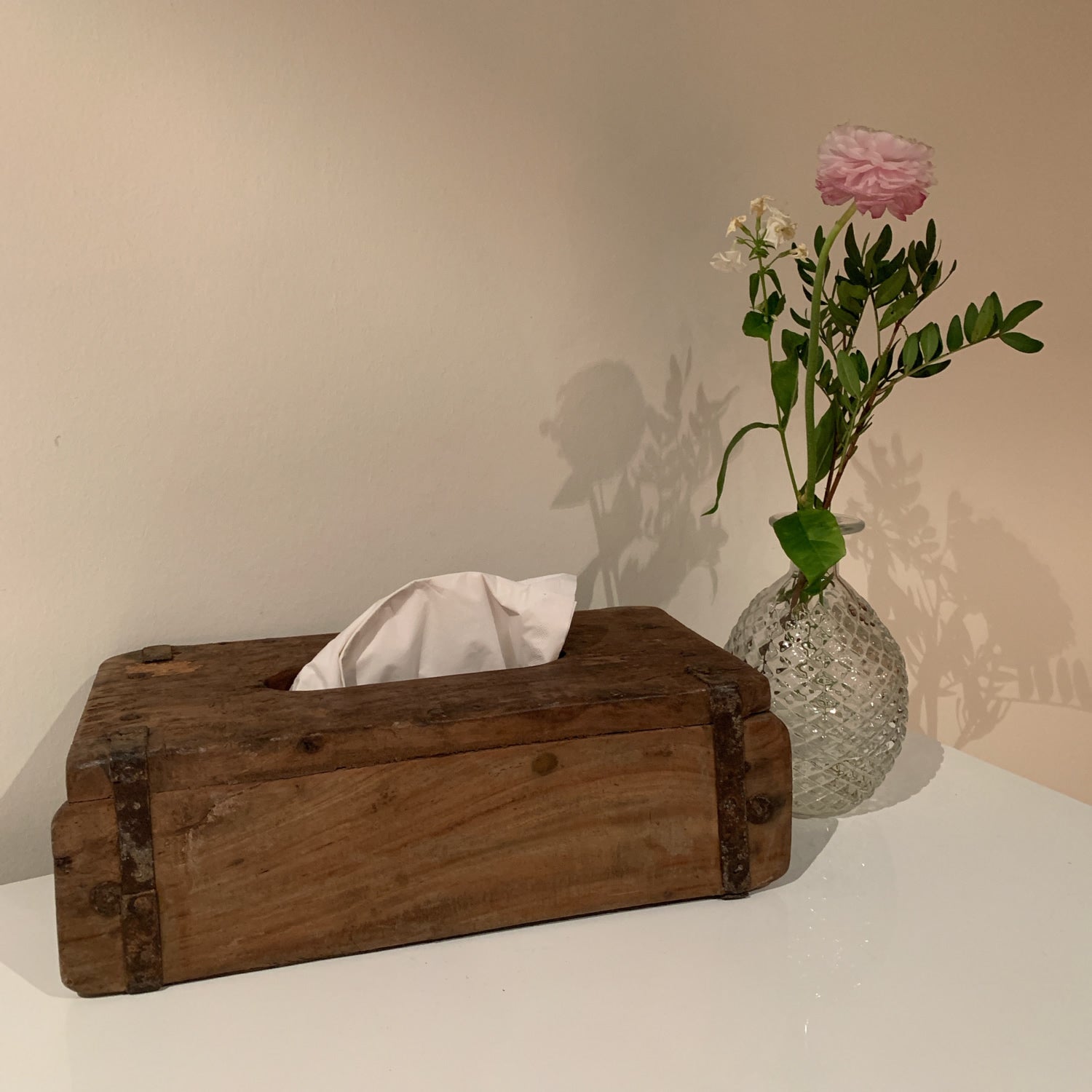 LS-LebenStil Tissue-Box Holz Braun 31cm Ziegelform B-Ware