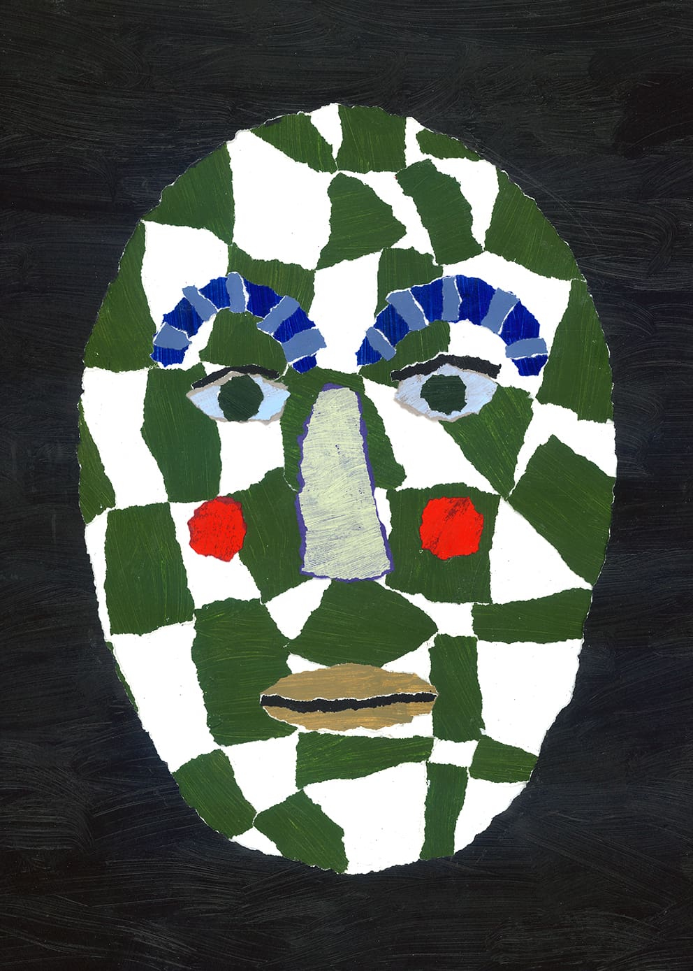 The Poster Club Art Prints Red Cheek Portrait Canvas 30x40 cm