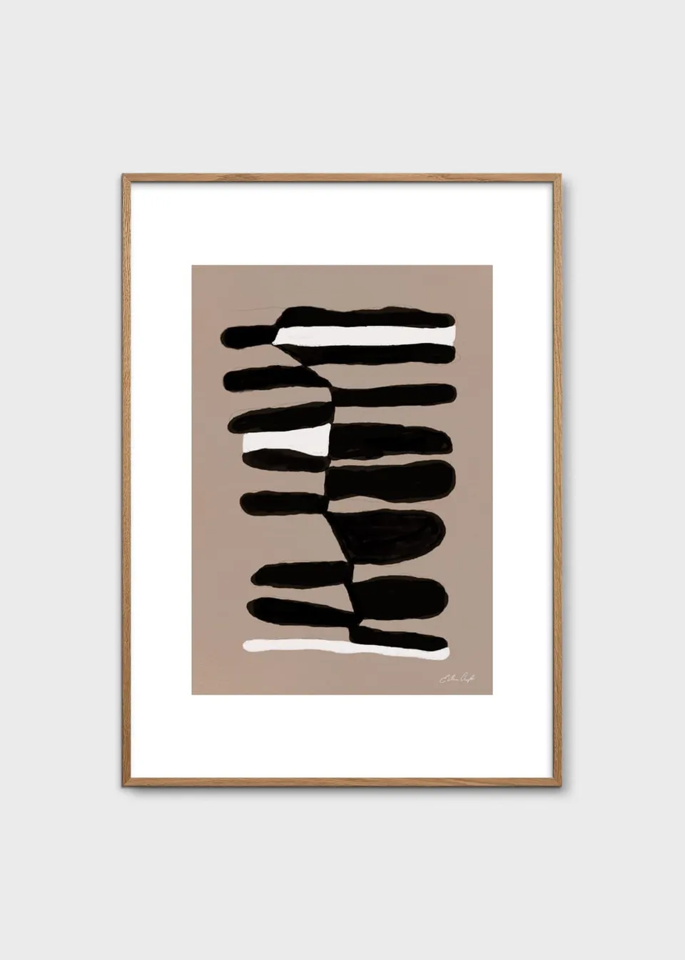 The Poster Club Tvärt Kunstdruck 30x40 cm beige-schwarz