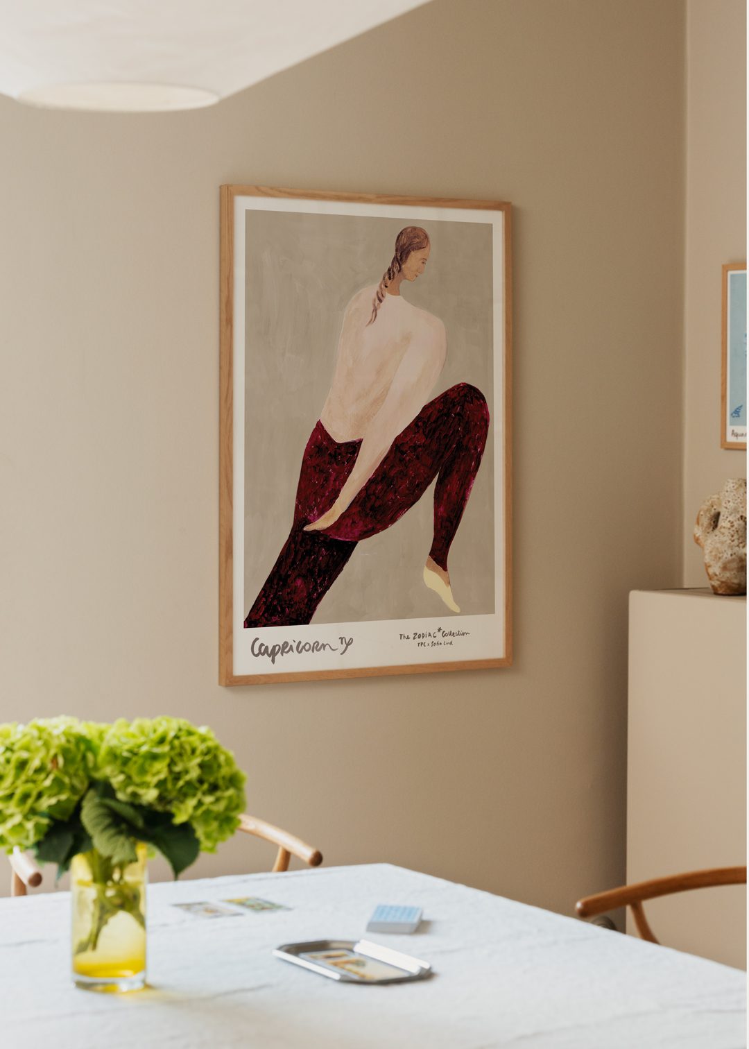 The Poster Club Art Prints Capricorn Poster Sternzeichen beige
