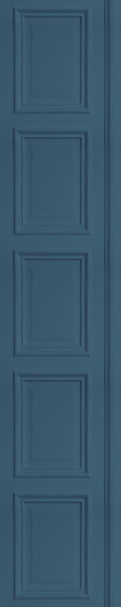 Mineheart Wallpaper Petrol Panelling Tapete Blau Paneel Rolle
