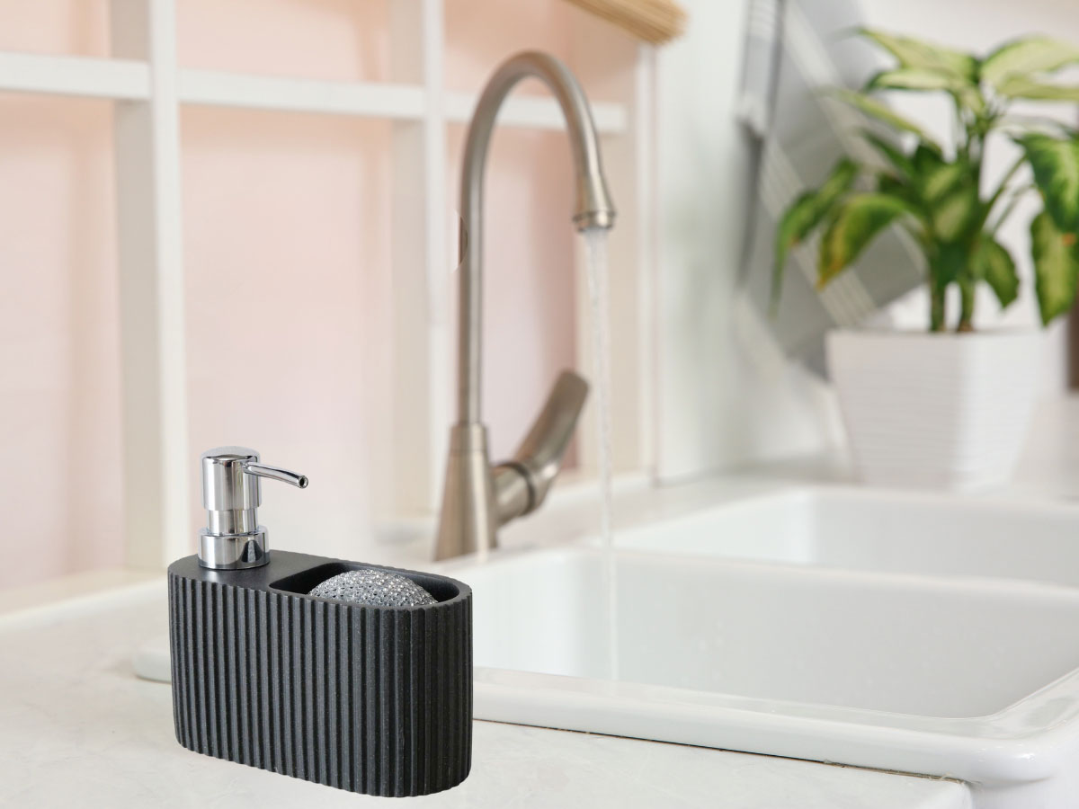 LS-LebenStil Küche & Haushalt Spülbecken Organizer Ribe Schwarz 100ml