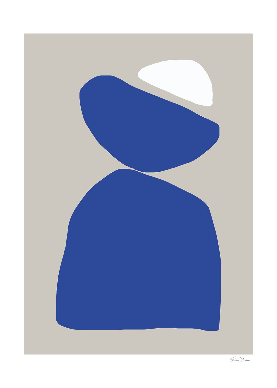 The Poster Club Art Prints Blue Moon Poster 30x40 cm blau