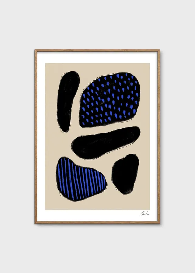 The Poster Club Art Prints Regn Poster 30x40 cm schwarz blau