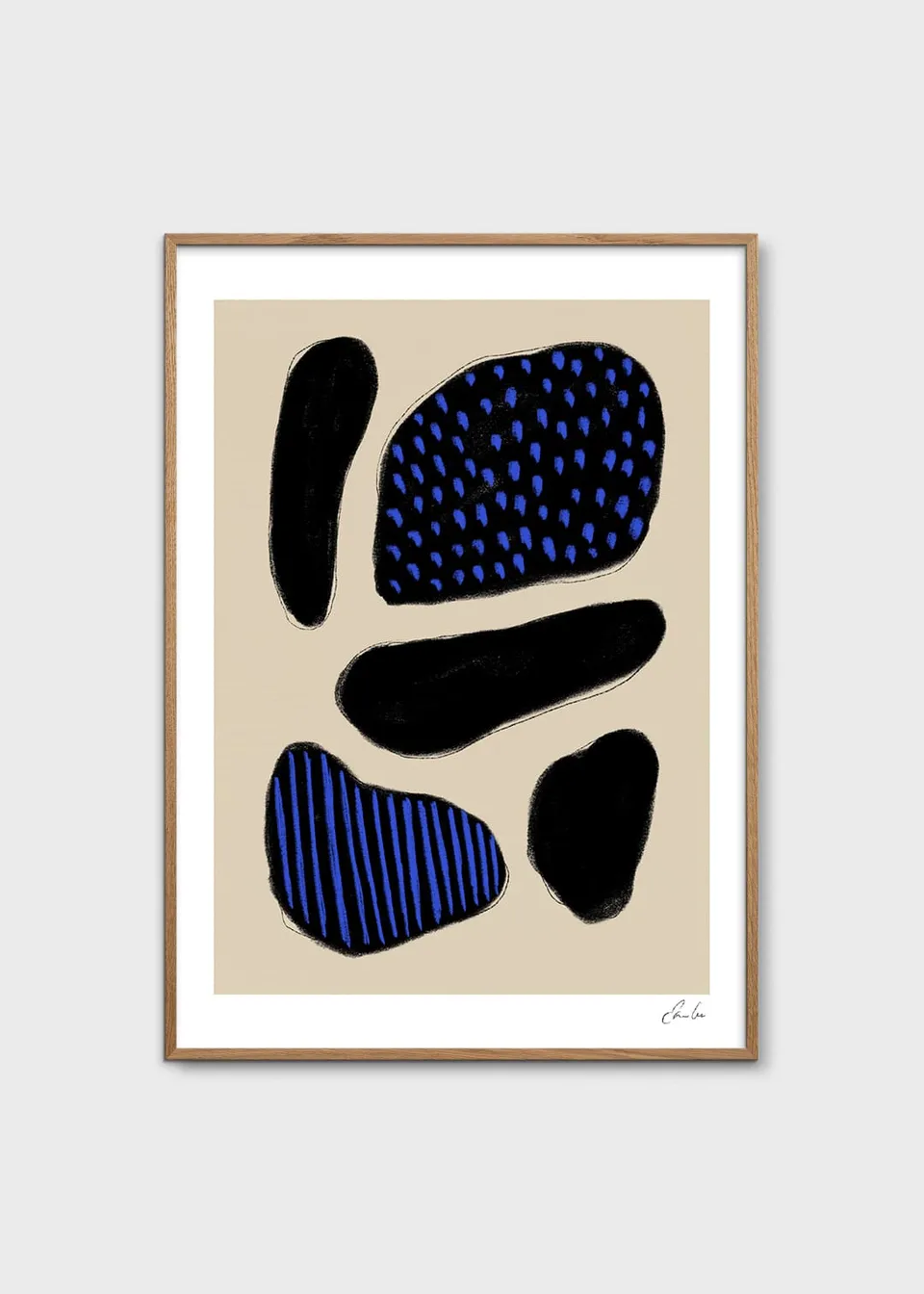 The Poster Club Art Prints Regn Poster 30x40 cm schwarz blau