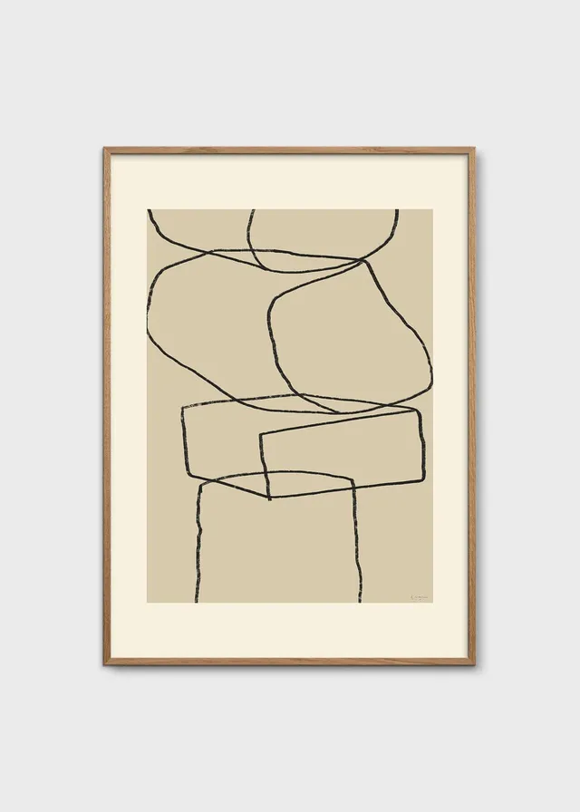 The Poster Club Art Prints Stacks Poster A4 beige-braun