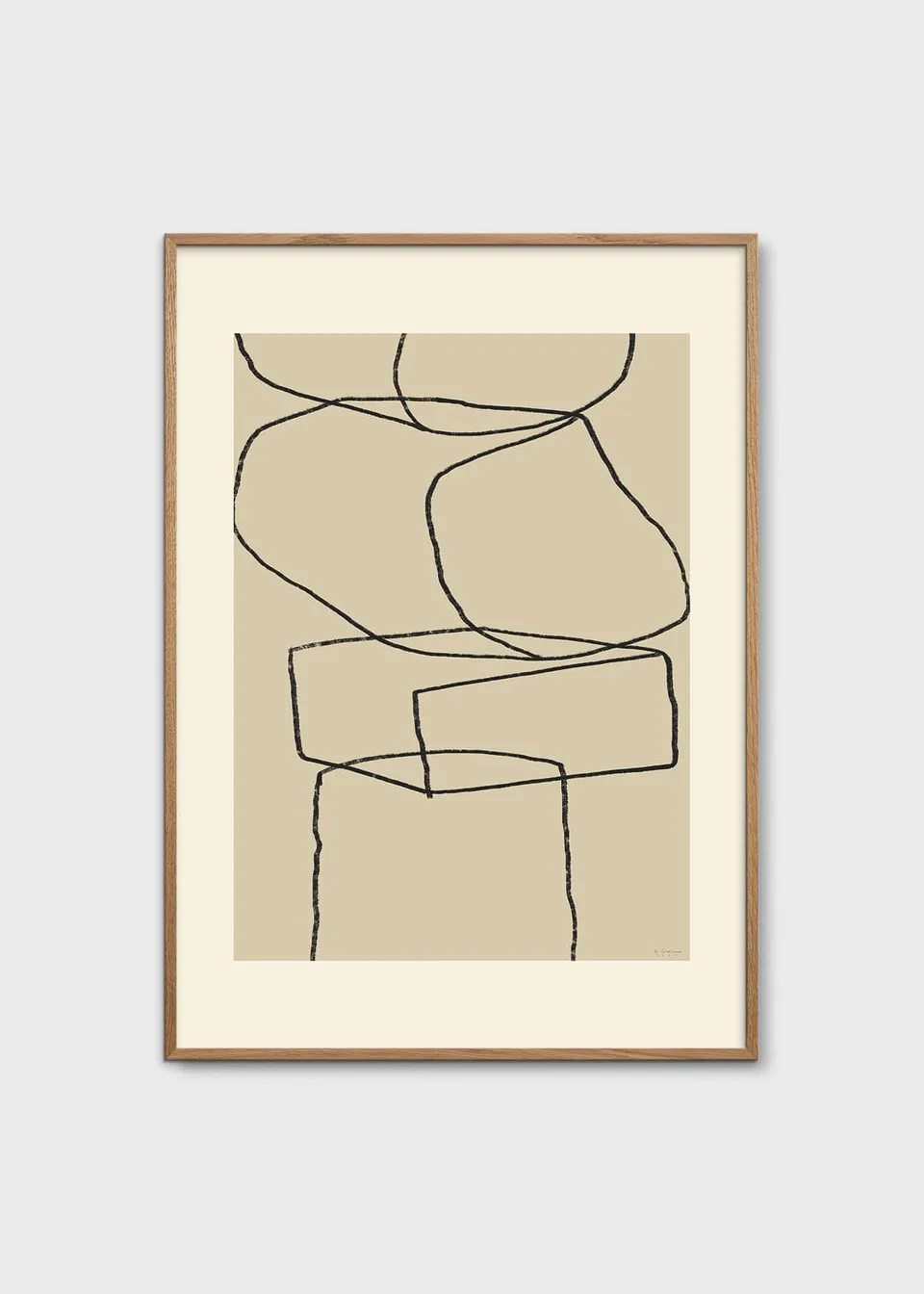 The Poster Club Art Prints Stacks Poster A4 beige-braun