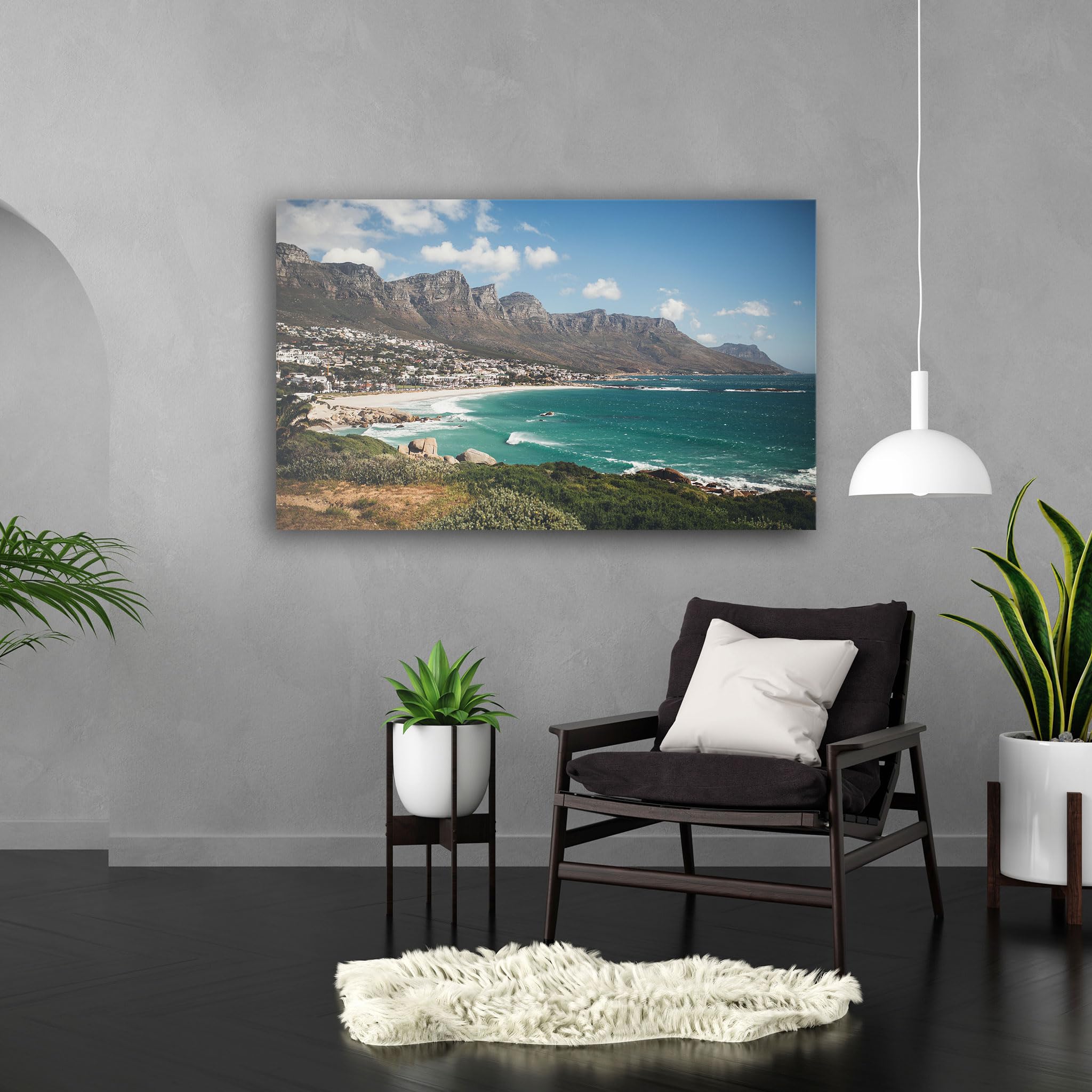 Hustling Sharks Küste unter weitem Himmel Wandbild 30x40 cm