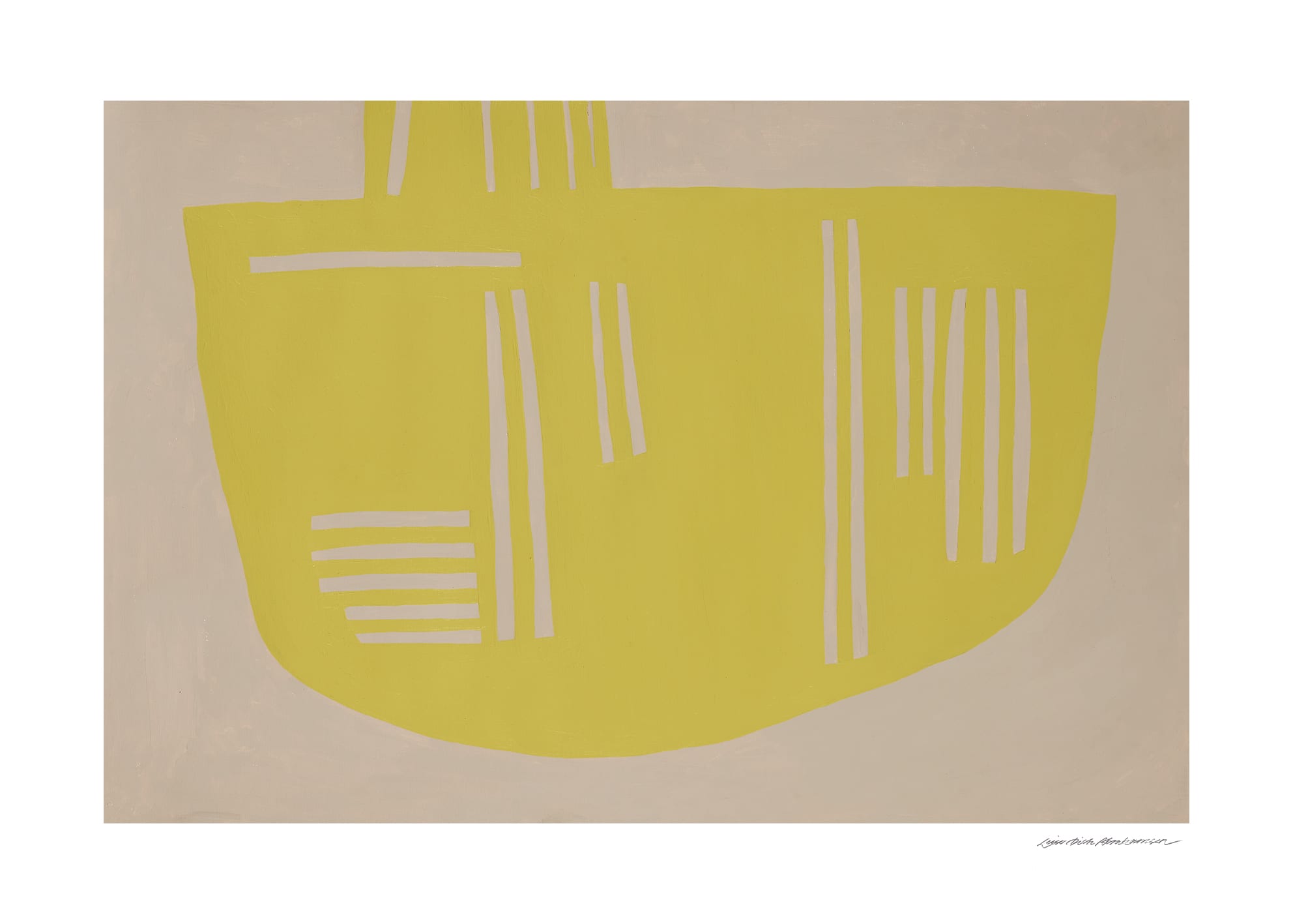 The Poster Club Floating Kunstdruck 30x40 cm Beige Gelb