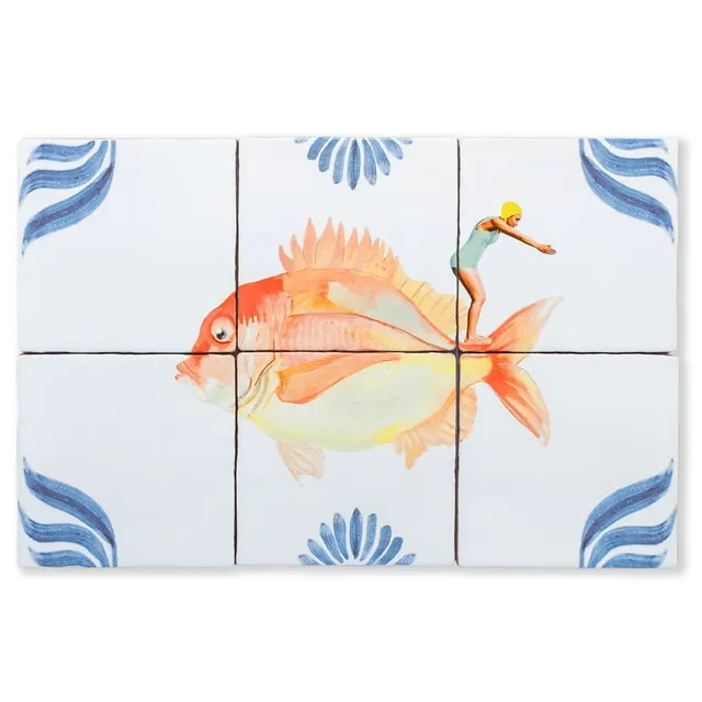 StoryTiles Tile Tableaus Een dappere duik Wandbild groß Mut