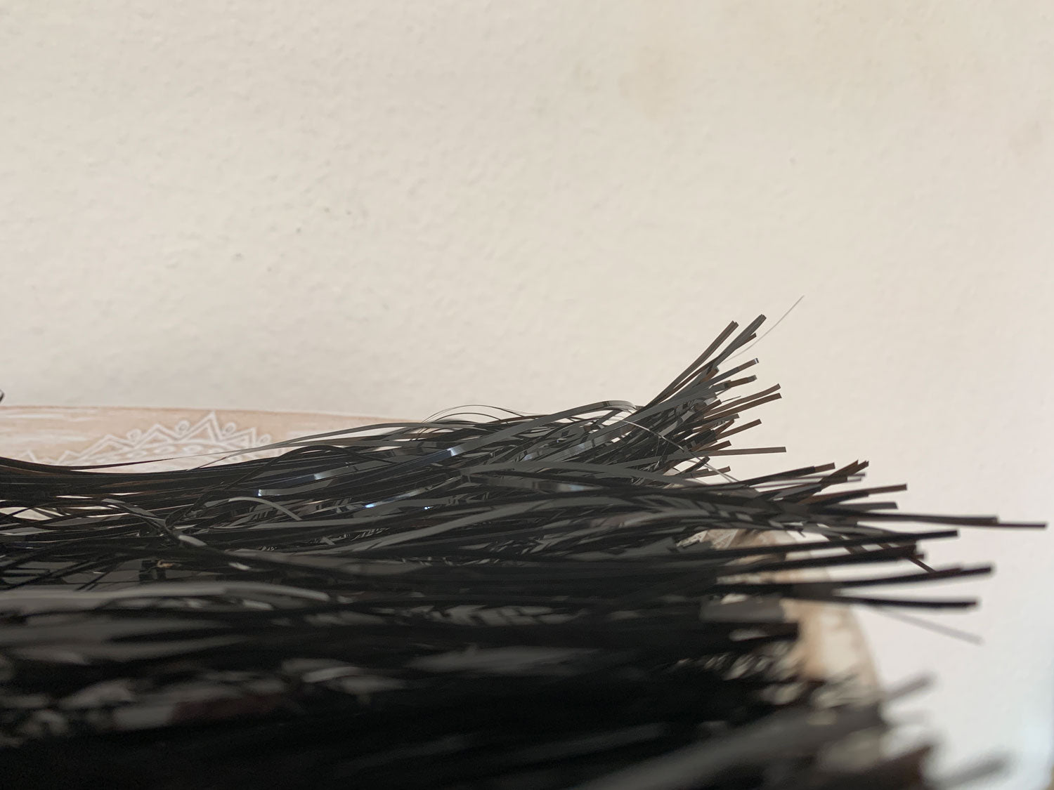 LS-LebenStil Vinyl-Lametta Schwarz 100x40cm Party