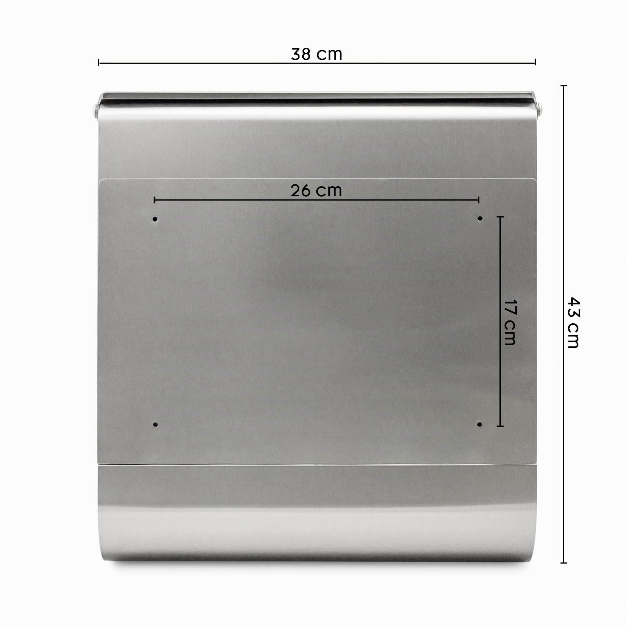 Banjado Briefkasten Wunschmotiv Edelstahl 38x43x12 ohne Namen