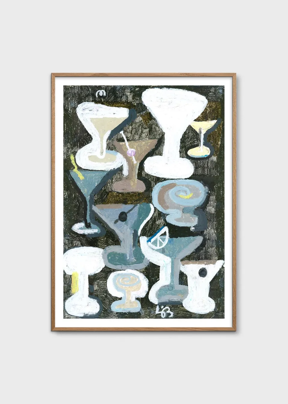The Poster Club Art Prints Martinis Poster 30x40 cm schwarz