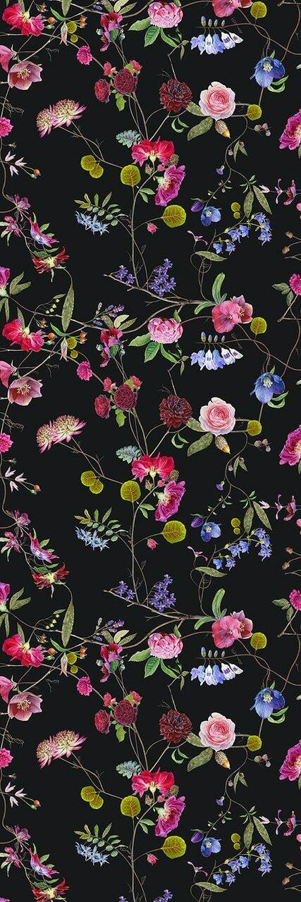 Mineheart Wallpaper Botanical Chinoiserie Tapete Schwarz Rolle