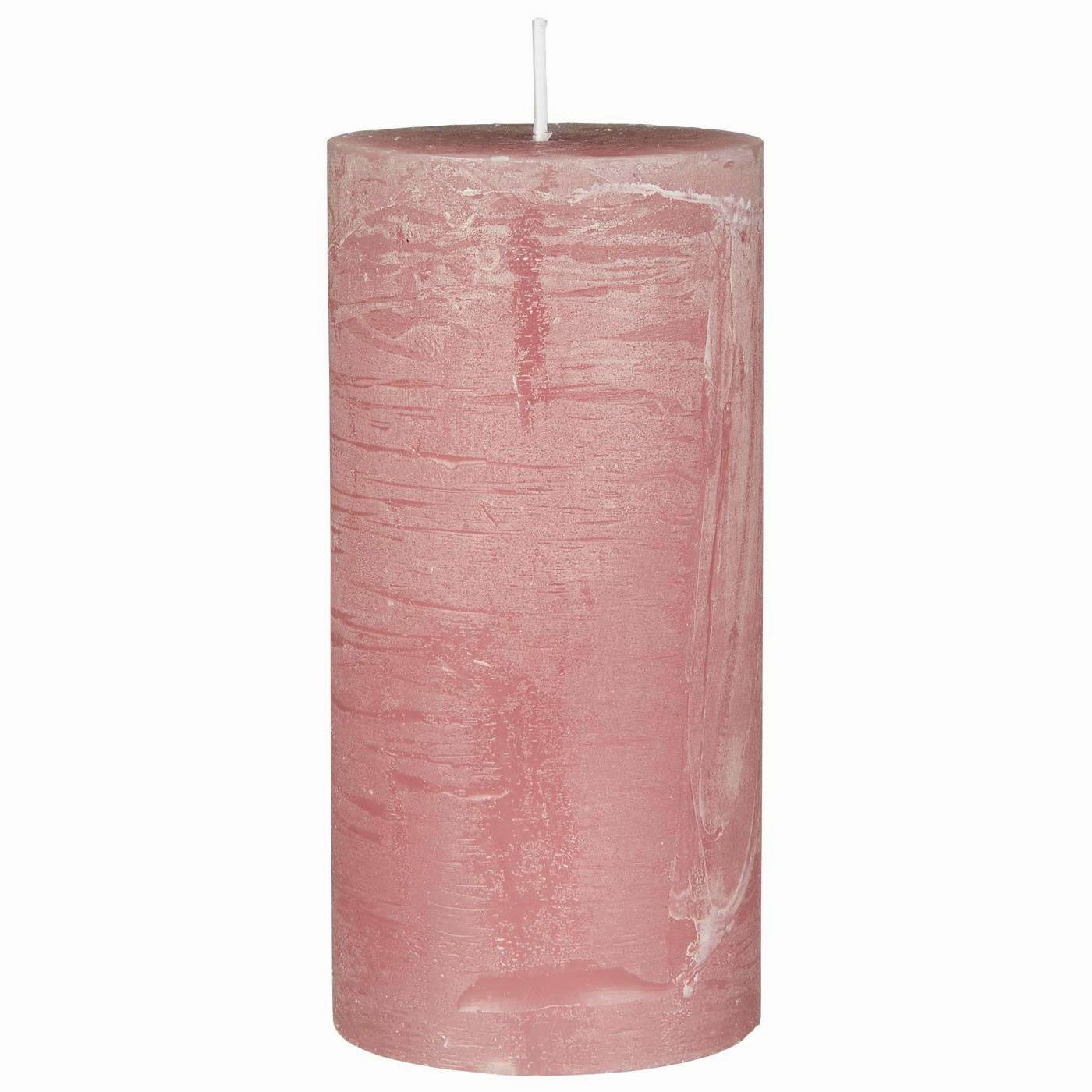 LS-LebenStil Ribe Stumpenkerze 14x6,8cm Malva Wachs