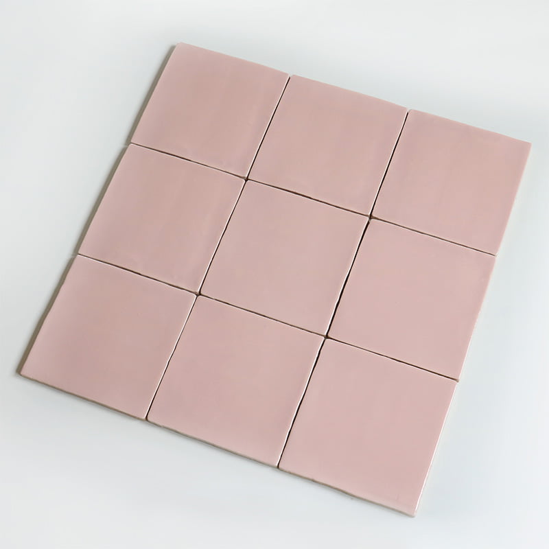 Storytiles Plain Lief Rose Fliese Rosa 13x13 cm Muster