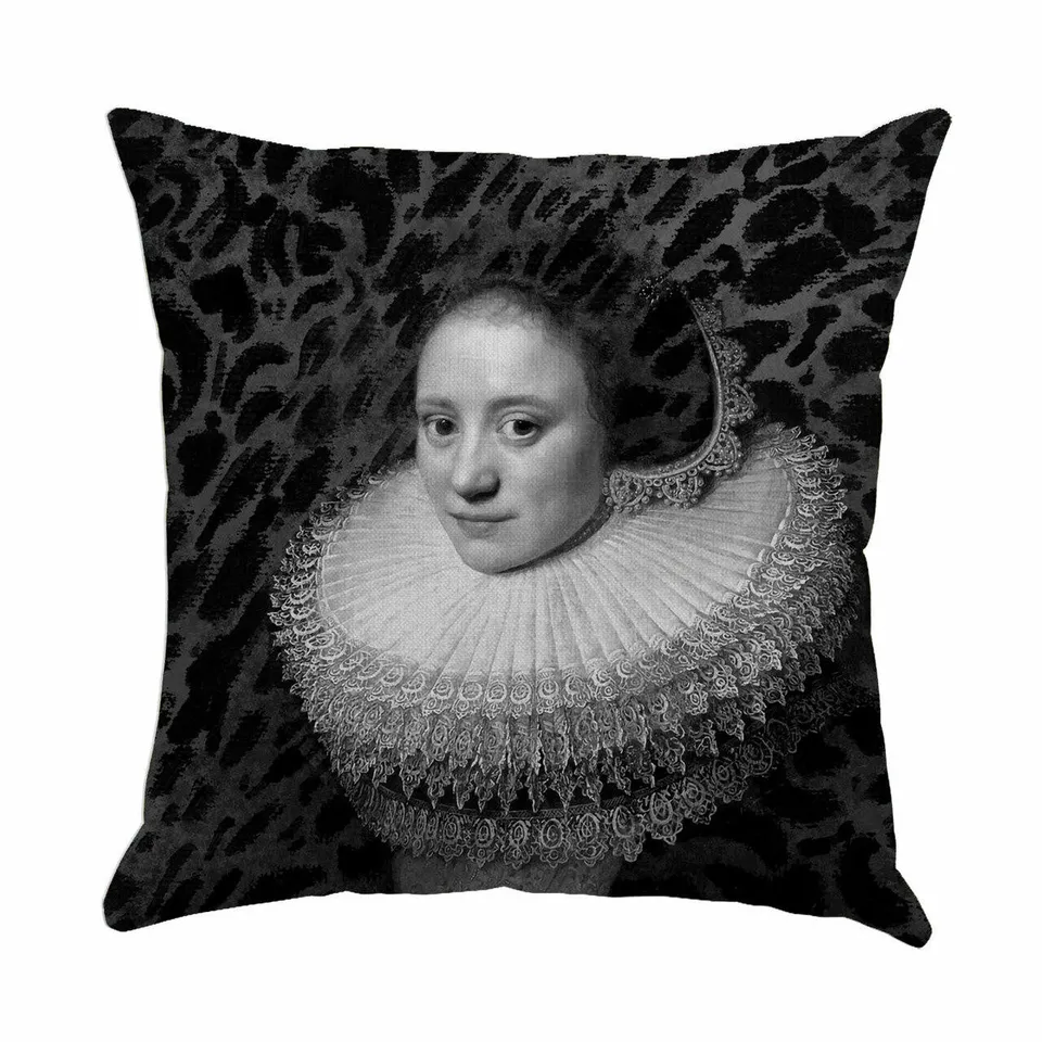 Mineheart Leopard Print Lady 2 Kissen 46x46 cm Grau