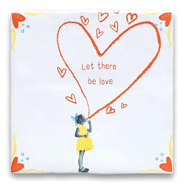 Storytiles Delft Blue Spread love Wandfliese 10x10 Herz Text
