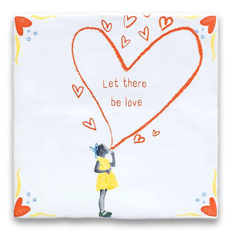 Storytiles Delft Blue Spread love Wandfliese 10x10 Herz Text