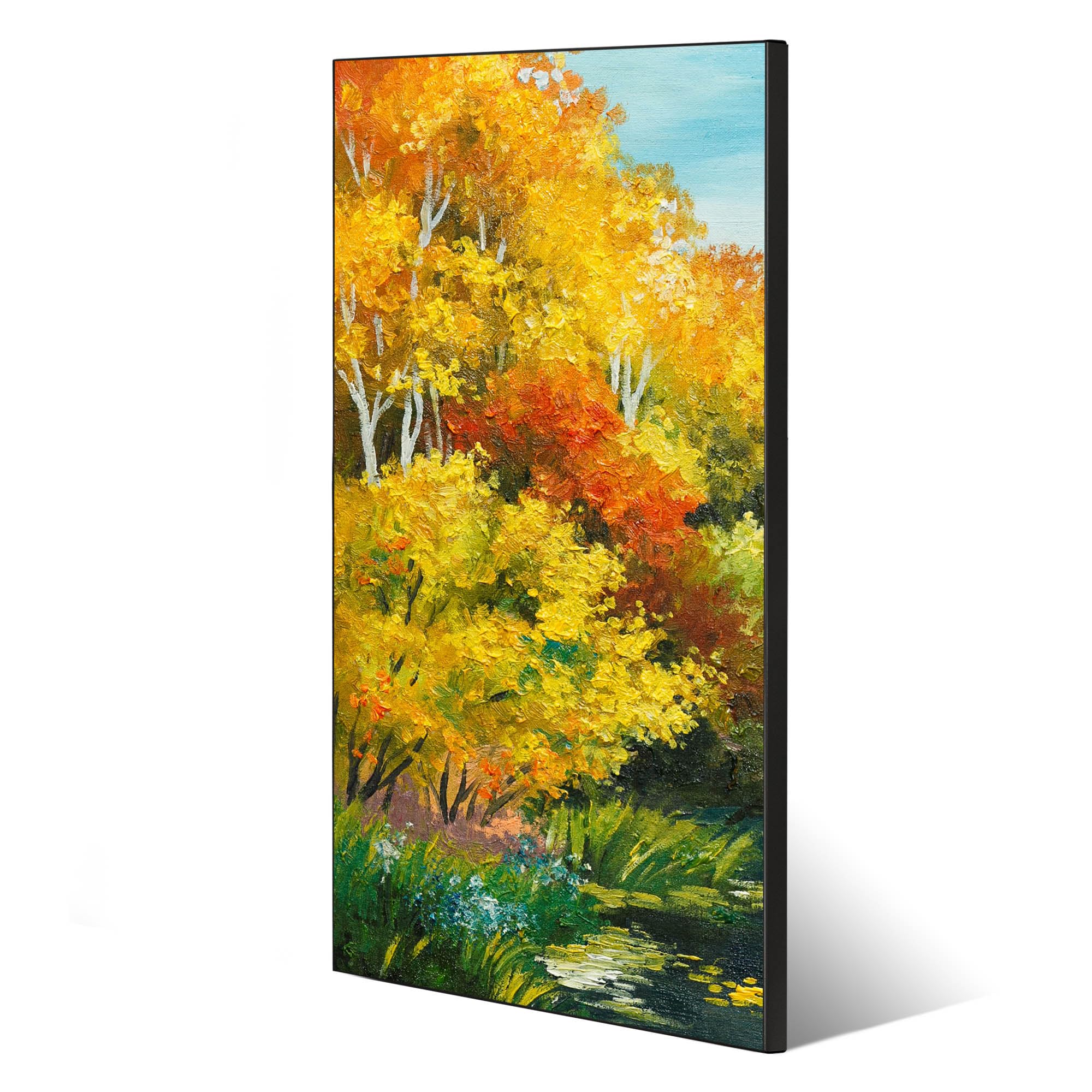 Banjado Magnettafel 37x78cm Magnetpinnwand Kanal im Herbst