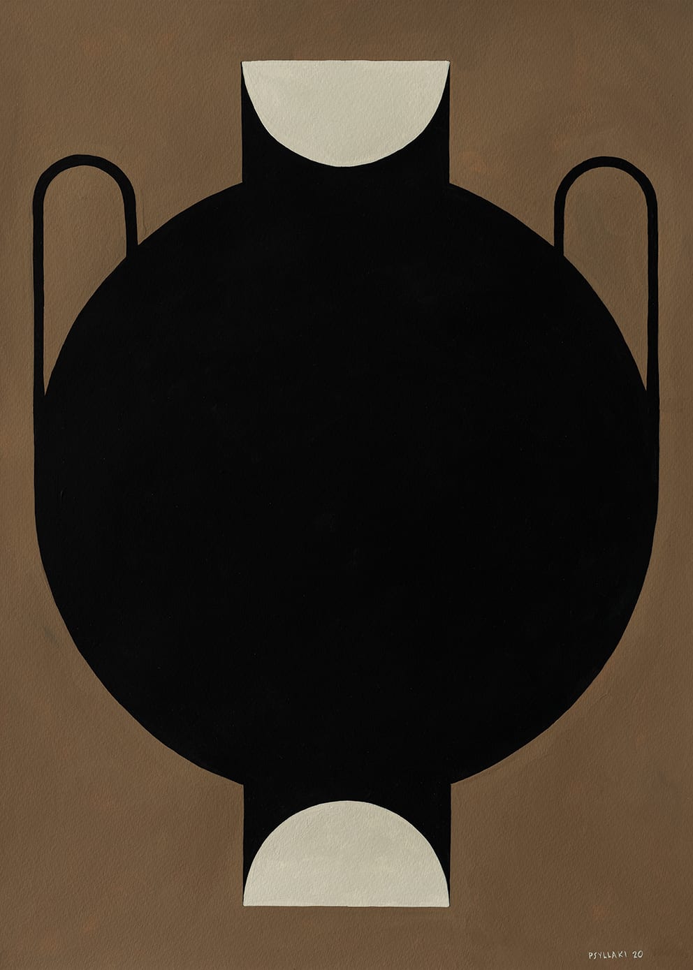 The Poster Club Art Prints Silhouette af a Vase 11 Poster 30x40 cm schwarz