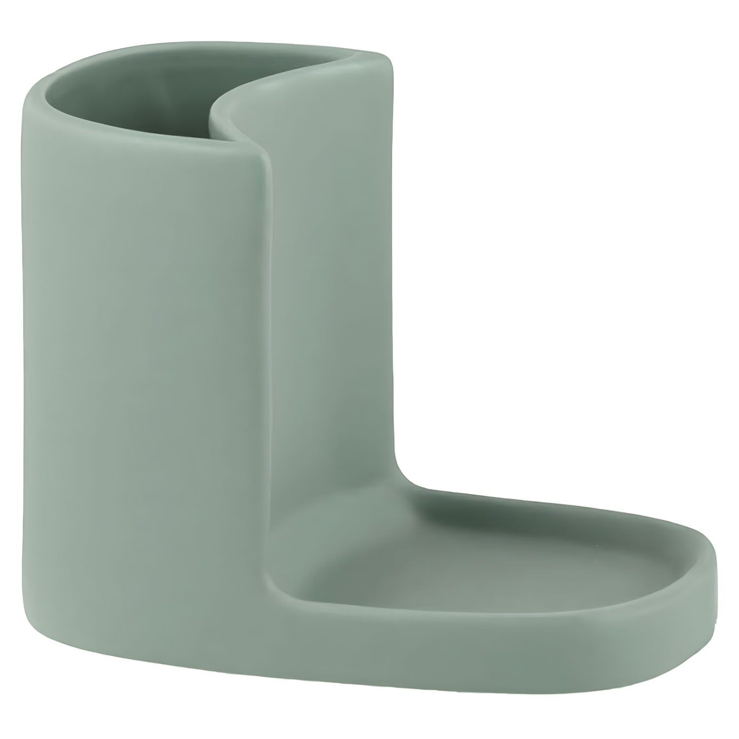 LS-LebenStil Leaf Spülbecken Organizer Grün Keramik 16cm