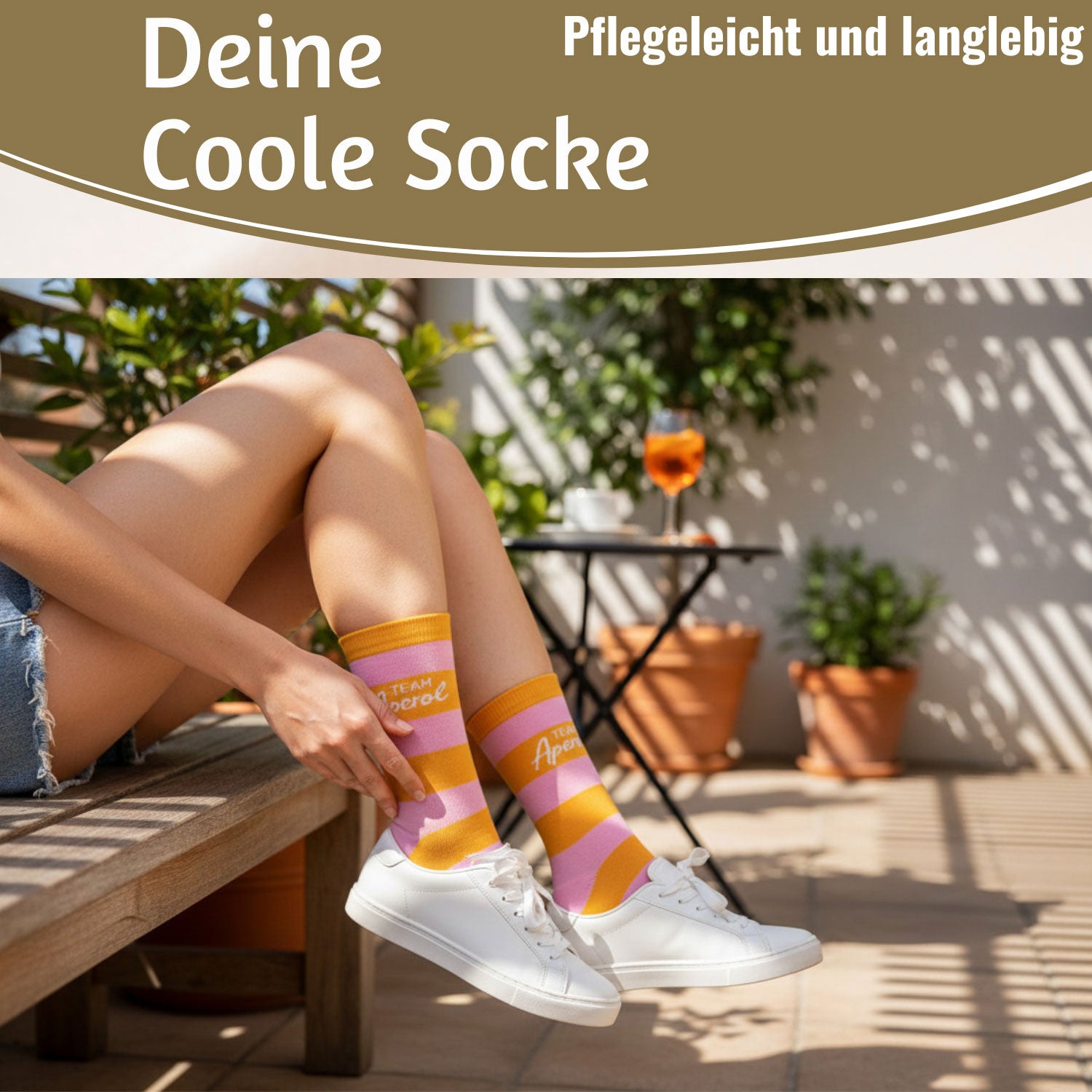 LS-LebenStil Team Aperol Socken Rosa Gr. 36-40 Damen