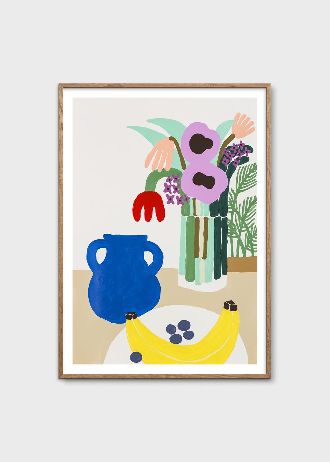 The Poster Club Blueberries and Banana Poster A4 Früchte-Motiv
