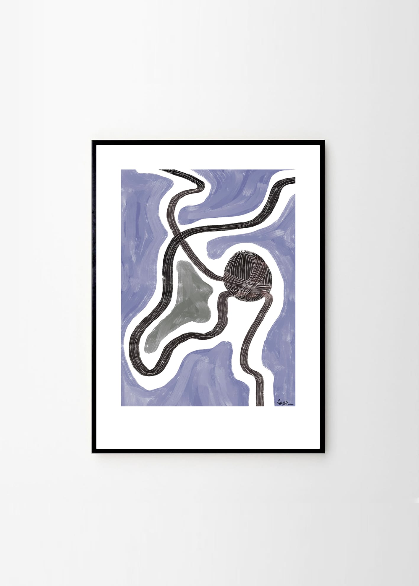 The Poster Club Knit Kunstdruck 30x40 cm grau lila