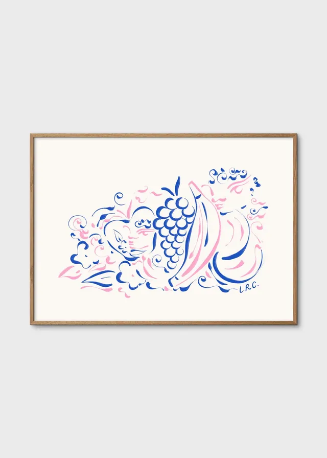 The Poster Club Art Prints Cosmic Harvest Poster A4 blau