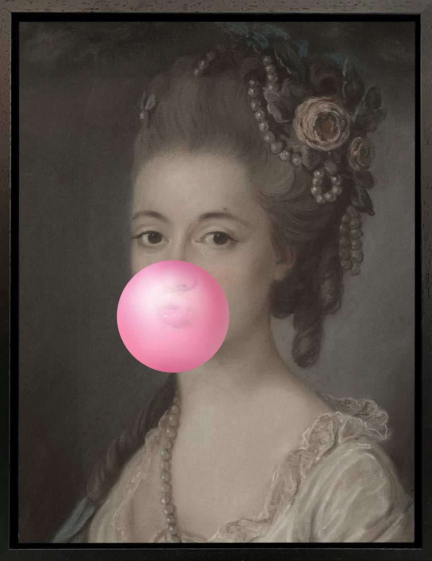Mineheart Bubblegum Portrait 5 Leinwandbild 30x41cm Rosa