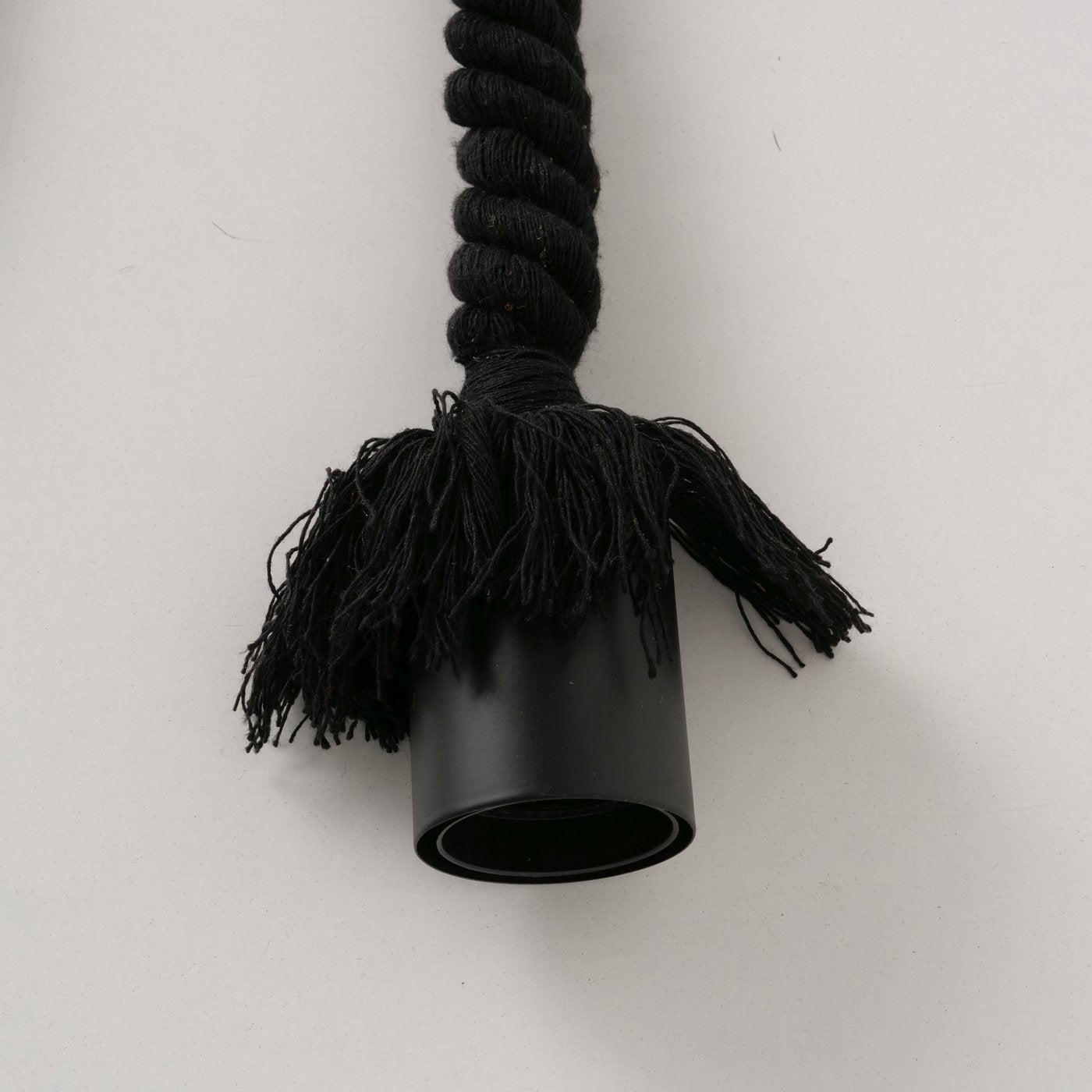LS-LebenStil Möbel & Wohnen Pendelleuchte 300cm Schwarz Sisal-Seil