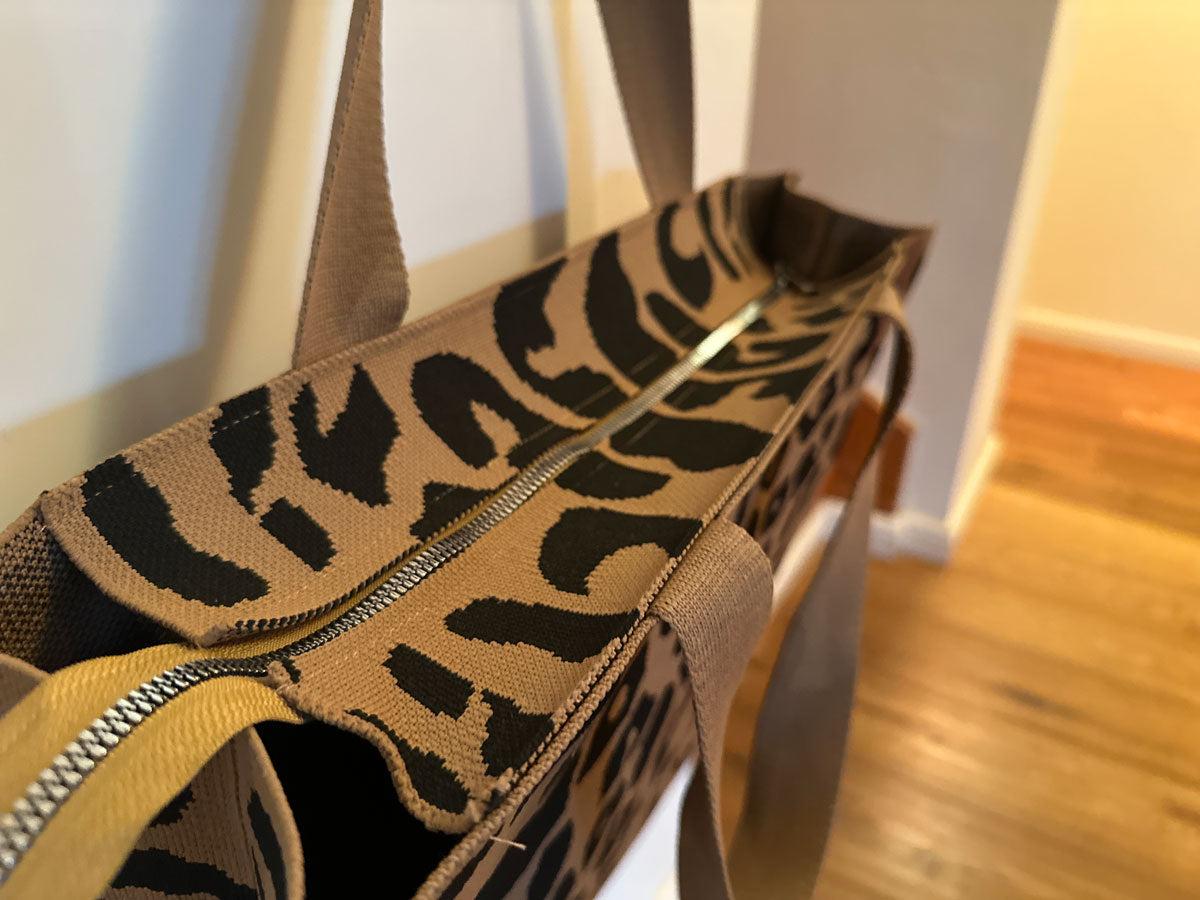 LS-LebenStil Palma Leo Shopper 35x45cm Reißverschluss