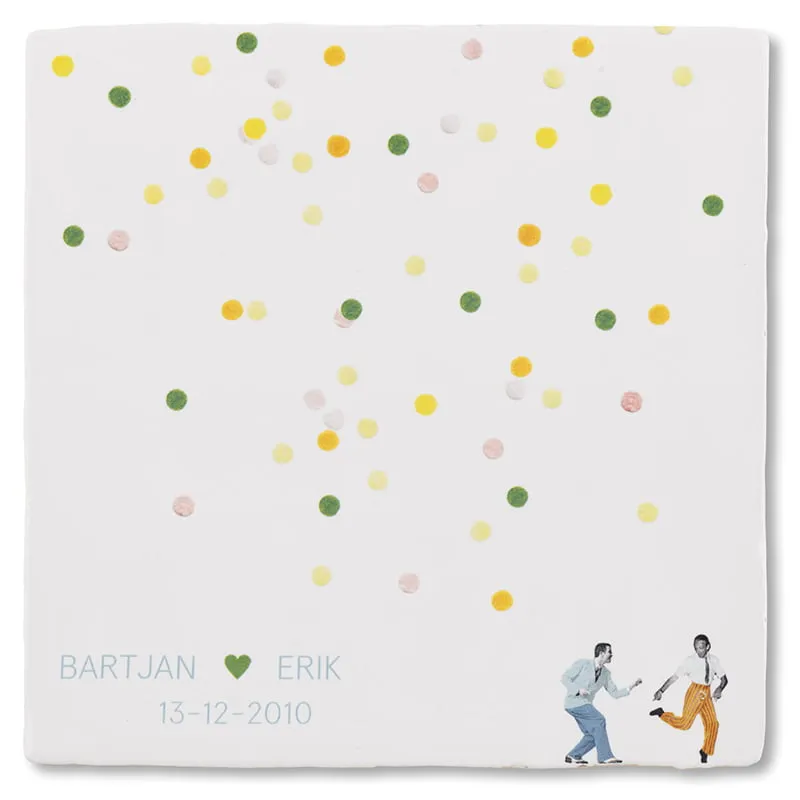 Storytiles Delft Blue Feest der Liefde Fliese S 10x10 cm Männer