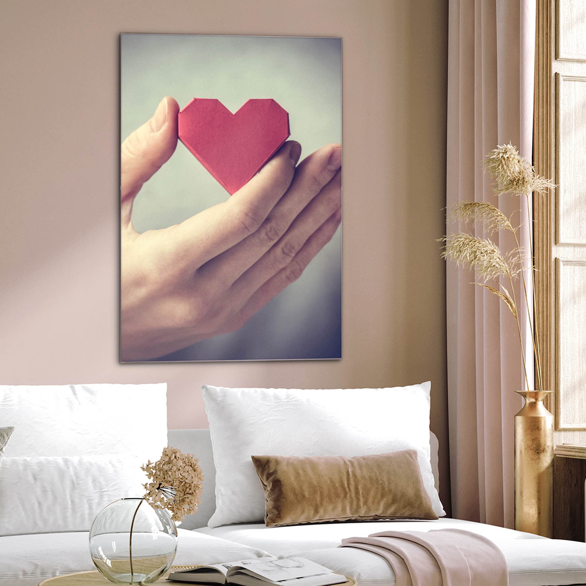 Banjado Magnettafel Hand Aufs Herz Magnettafel 40x60 beschreibbar