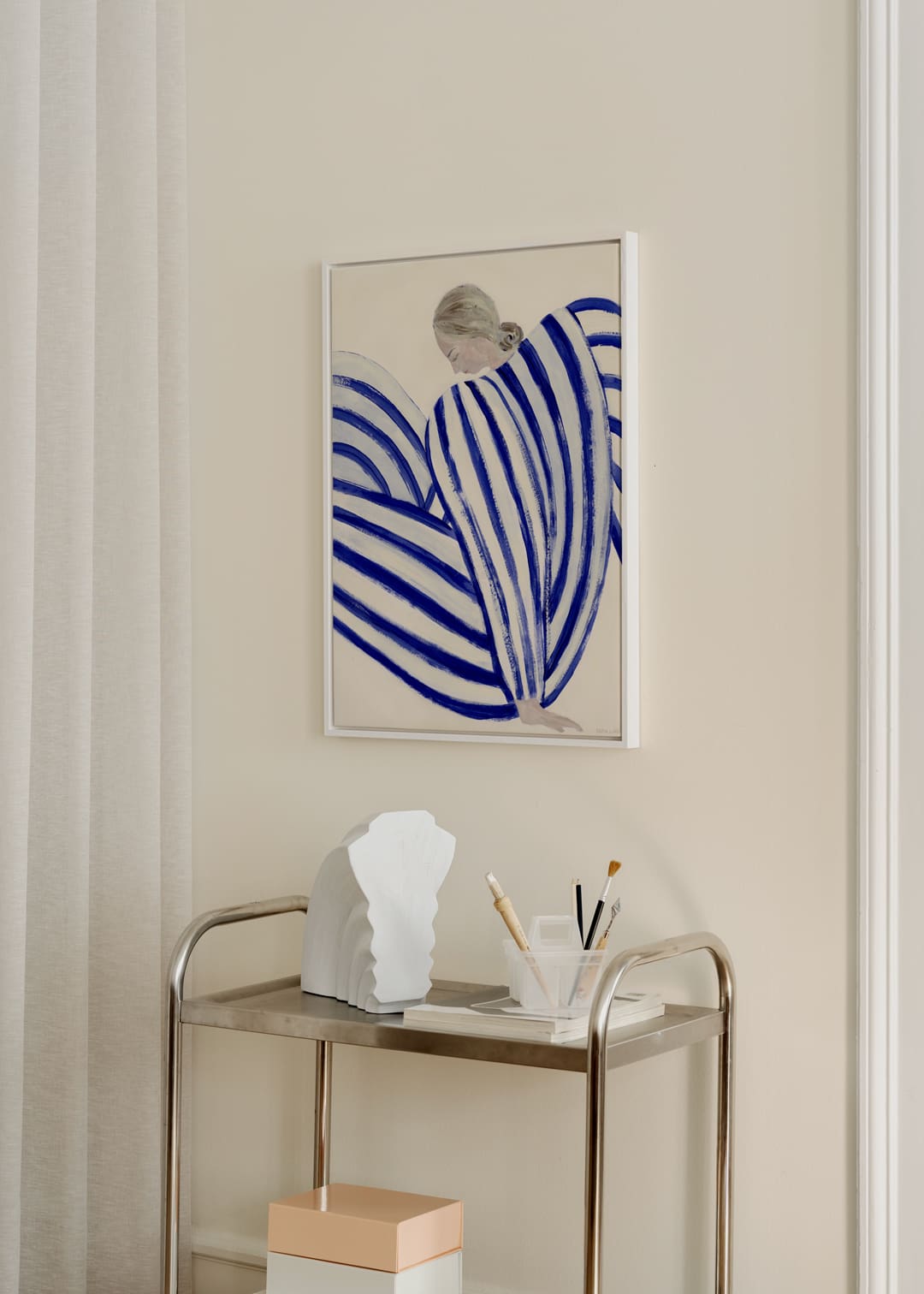 The Poster Club Blue Stripe at Concorde Canvas 30x40 cm blau