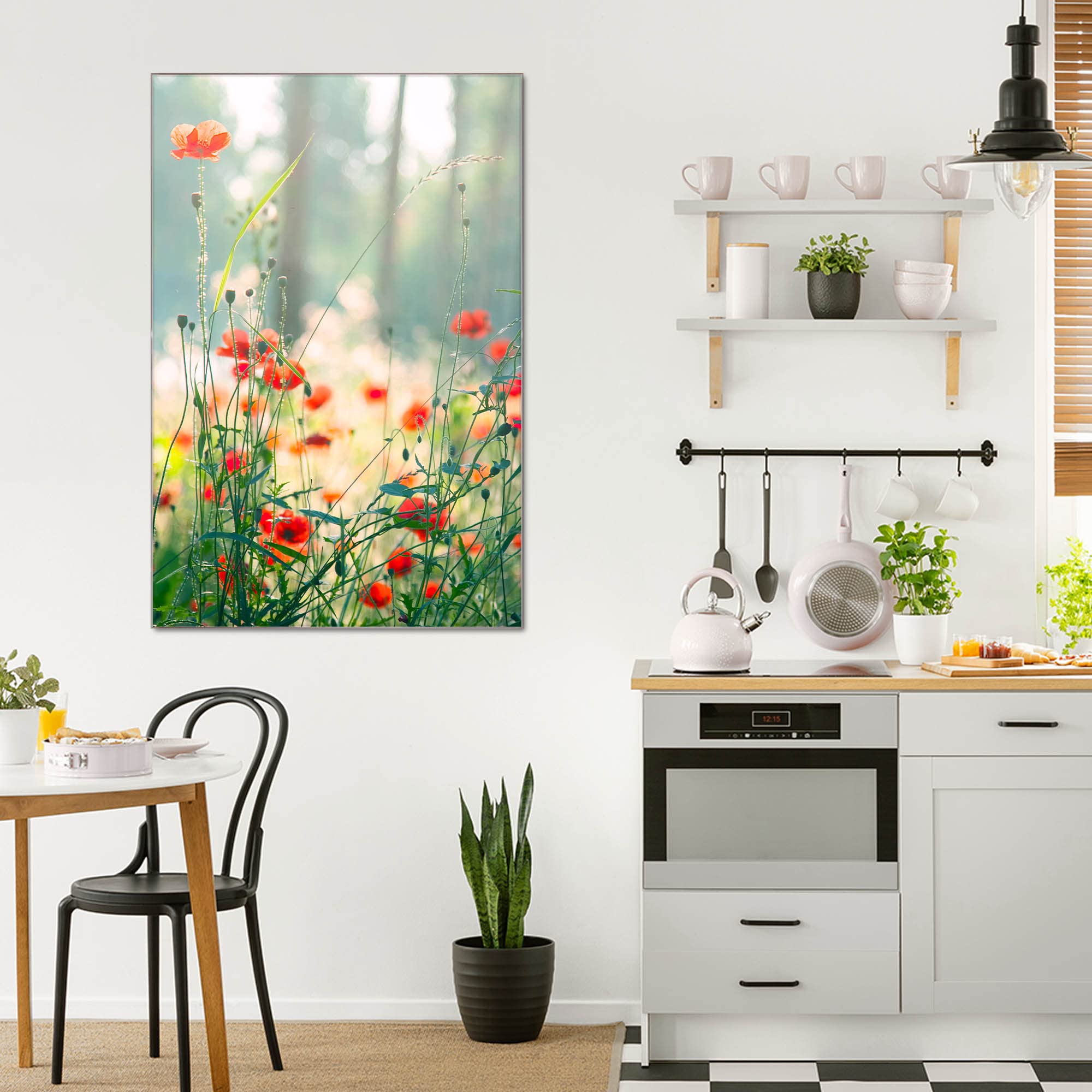 Banjado Magnettafel Waldmohn 60x40 cm Glas beschreibbar