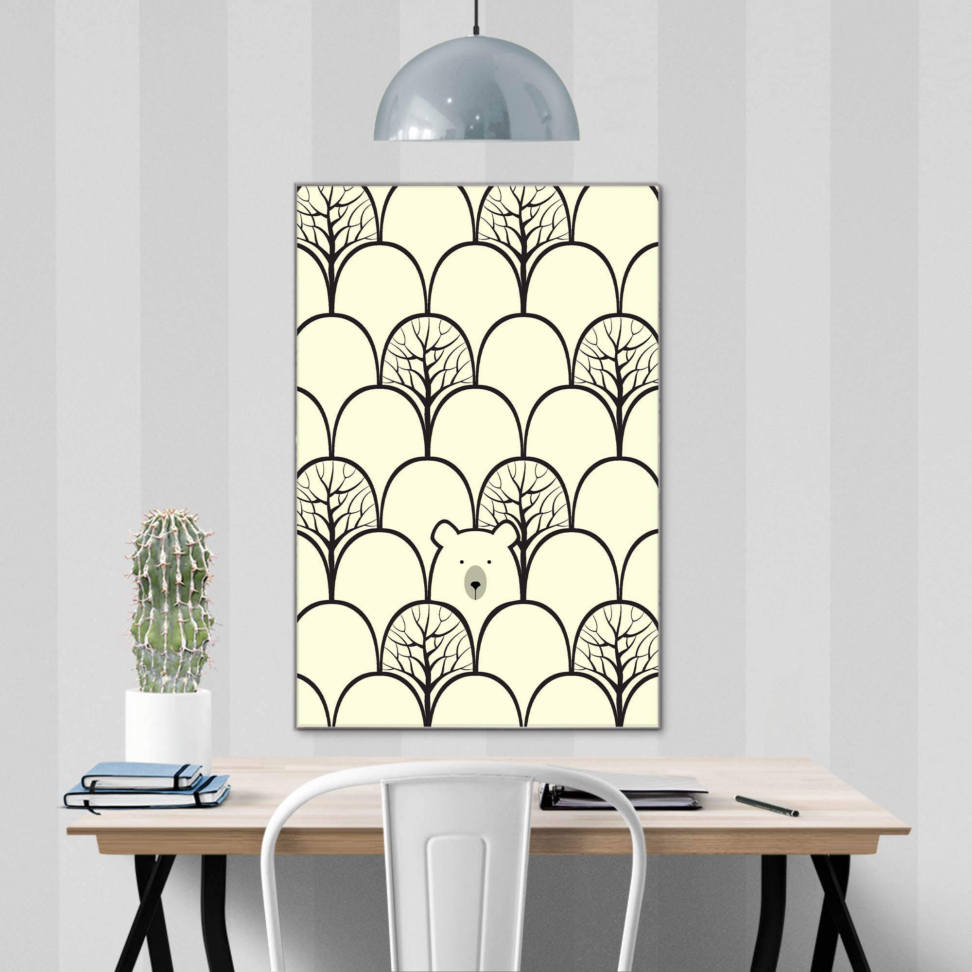 Banjado Magnettafel Waldbeeren Glasmagnettafel 40x60 cm Muster