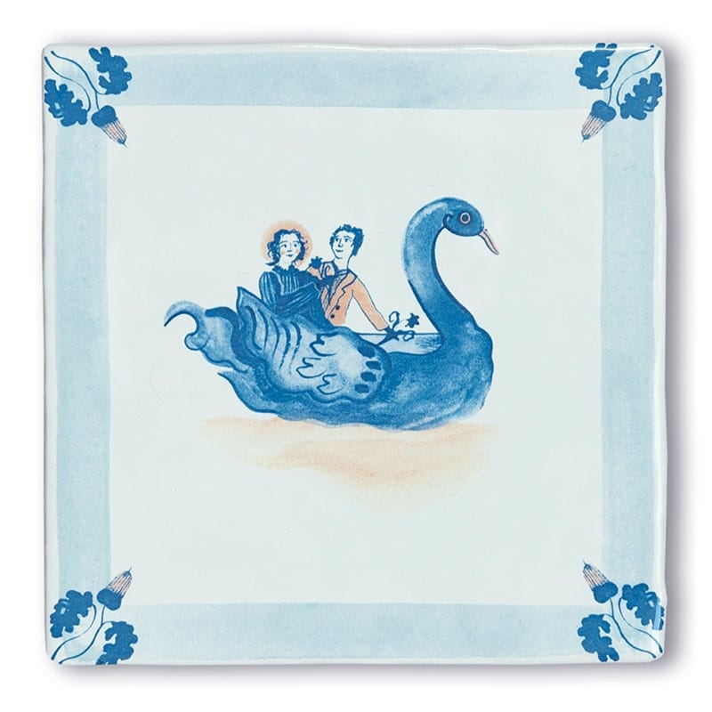 StoryTiles Delft Blue In 't Huwelijksbootje Fliese 10x10 Hochzeit
