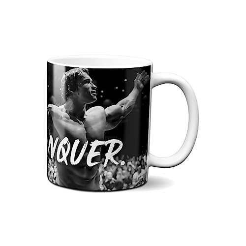 Hustling Sharks Conquer Tasse Spruch 330 ml Weiß Keramik