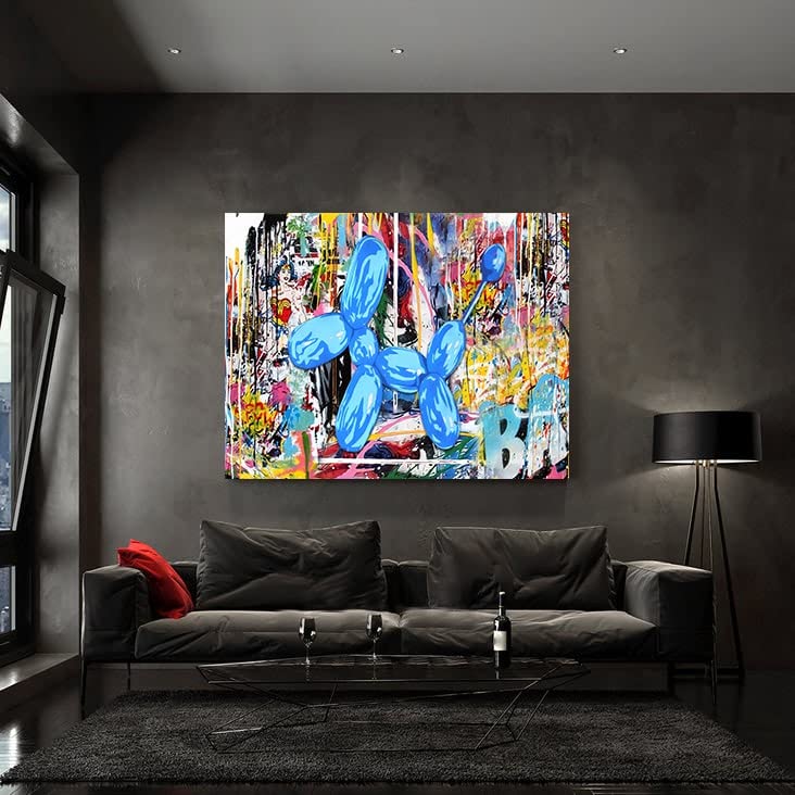 Hustling Sharks Wandbilder Balloon Dog Leinwand 120x80 cm Pop-Art