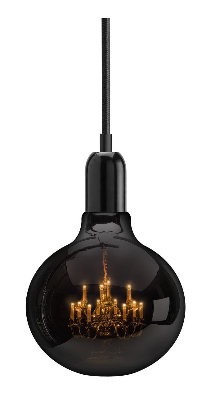 Mineheart King Edison Ghost Pendelleuchte Schwarz Glas 15 cm