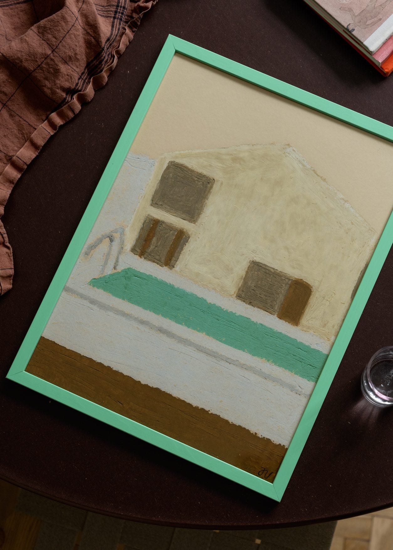 The Poster Club Hotel Swimming Pool Poster A4 blau