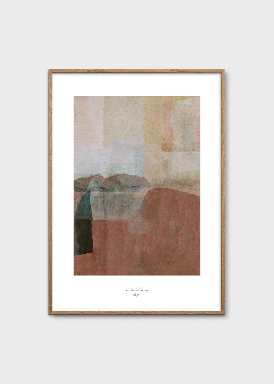 The Poster Club Art Prints Mountain Spring Kunstdruck 30x40 braun