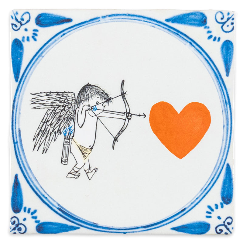 Storytiles Delft Blue Hartenjager Wandfliese S 10x10 cm Liebe